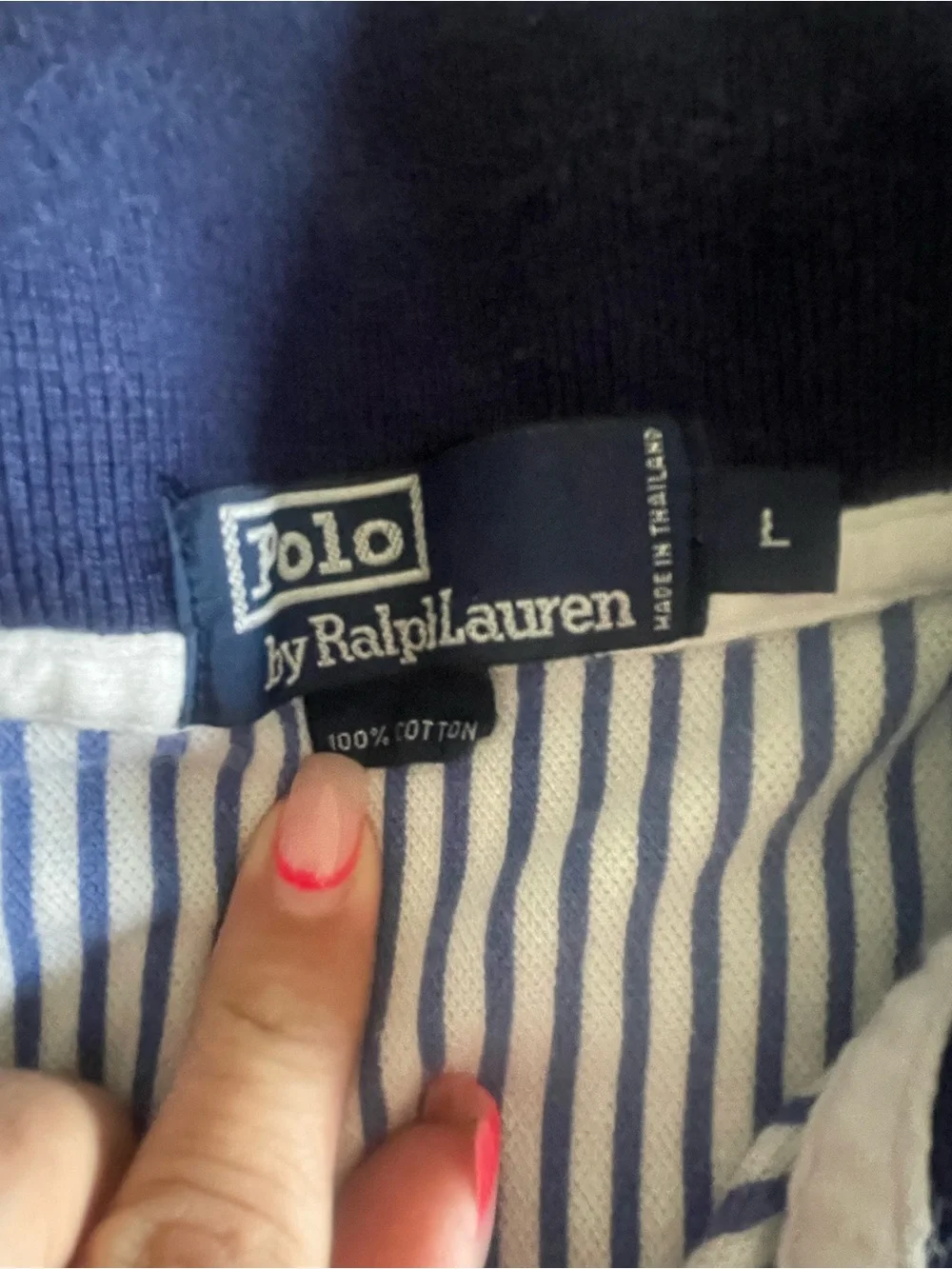 Vintage Polo Ralph Lauren Pinstripe Polo Shirt